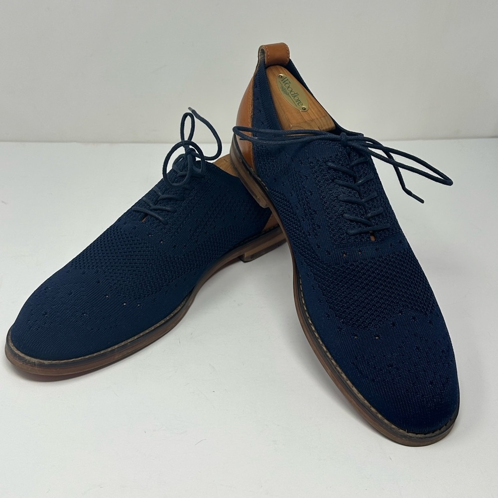 Moretti Gold Label Ashland II Mens Sz 10 D Blue Stitchlite Oxford Z1